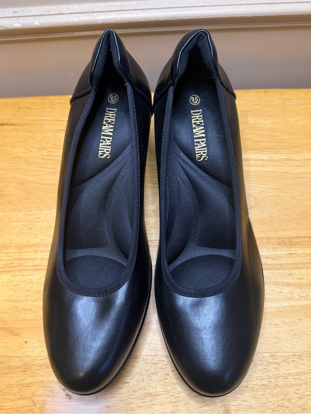 Dream Pairs Versatile Classic Round Toe Block Heel Pumps Black US 9.5